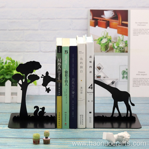 Creative home study office iron shaped handicrafts bookends